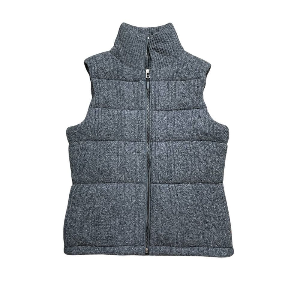 SMARTWOOL Merino Wool Blend Gray Quilted Vest Size Medium